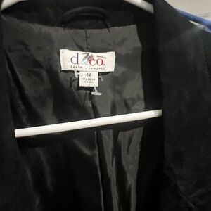 Black D&CO suede Blazer size 1X
